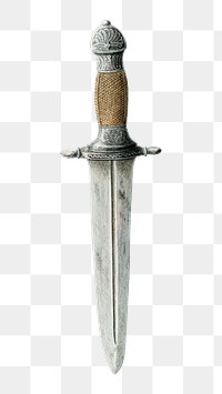 PNG Dagger vintage illustration, transparent background. Digitally remixed by rawpixel.