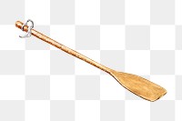 Wooden paddle png collage element, transparent background