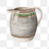 Vintage pitcher png illustration, transparent background. Remixed by rawpixel.