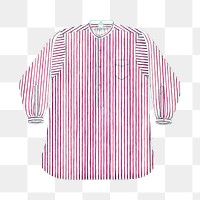 Striped shirt png collage element, transparent background