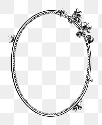 Oval frame png vintage illustration, transparent background. Remixed by rawpixel. 