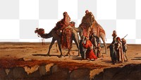 PNG camel train vintage illustration on transparent background. Remixed by rawpixel. 