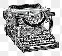 Vintage typewriter png illustration, transparent background. Remixed by rawpixel. 