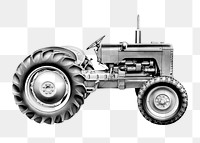 Tractor png vintage illustration, transparent background. Remixed by rawpixel. 