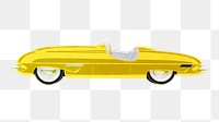 Classic yellow car png vintage illustration, transparent background. Remixed by rawpixel. 