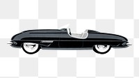 Classic black car png vintage illustration, transparent background. Remixed by rawpixel. 