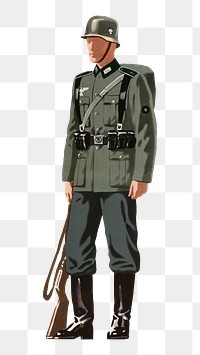 Vintage soldier png illustration, transparent background. Remixed by rawpixel. 