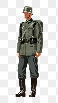 Vintage soldier png illustration, transparent background. Remixed by rawpixel. 