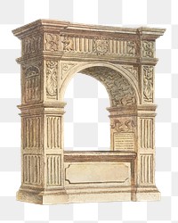 PNG Monument of Richard Jervoice, vintage architecture illustration, transparent background. Remixed by rawpixel.