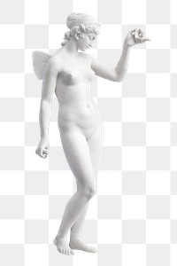 PNG Nude Greek Goddess statue, vintage sculpture by Walter Runeberg, transparent background. Remixed by rawpixel.