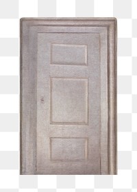 PNG Door, vintage interior illustration by Vilhelm Hammershøi, transparent background. Remixed by rawpixel.