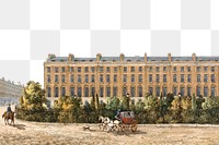 Finsbury Square  png border, vintage building illustration by George Sidney Shepherd, transparent background. Remixed by rawpixel.