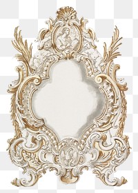 Ornament frame png vintage illustration, transparent background. Remixed by rawpixel. 