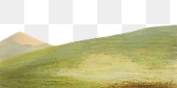 Green hills border png chromolithograph, transparent background. Remixed by rawpixel.