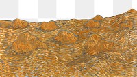 PNG Van Gogh's landscape border, transparent background. Remixed by rawpixel.
