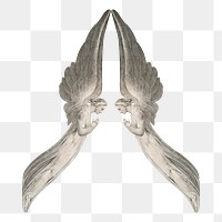 Guardian angel sculpture png illustration, transparent background. Remixed by rawpixel.