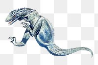 Vintage Dryptosaurus png illustration, transparent background. Remixed by rawpixel.