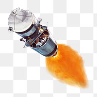 Vintage second stage separation png illustration, transparent background. Remixed by rawpixel.