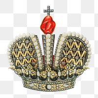 Vintage imperial crown png illustration, transparent background. Remixed by rawpixel.