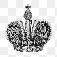 Vintage imperial crown png illustration, transparent background. Remixed by rawpixel.