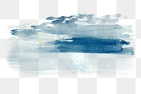 Abstract blue watercolor png illustration, transparent background. Remixed by rawpixel.