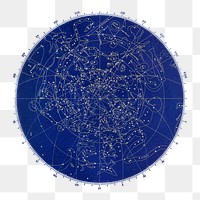 Star map png illustration, transparent background. Remixed by rawpixel.