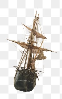 Vintage fishing vessel png illustration, transparent background. Remixed by rawpixel.