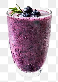 Blueberry smoothie png food, transparent background