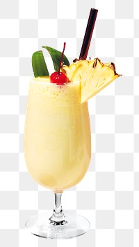 PNG Pineapple cocktail, collage element, transparent background