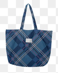 PNG Blue tote bag  transparent background