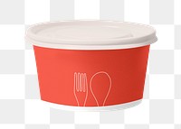 Paper bowl png food product packaging, transparent background