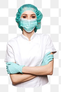 PNG nurse, collage element, transparent background