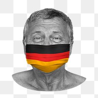 German man png, covid-19 image on transparent background