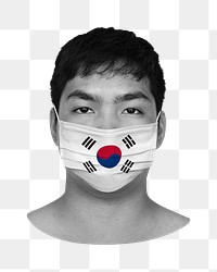 South Korean man wearing a face mask during coronavirus pandemic