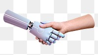 PNG Robot png handshake human, collage element, transparent background