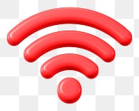 PNG 3D wifi signal icon, element illustration, transparent background