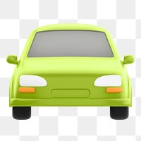 PNG 3D green car, element illustration, transparent background