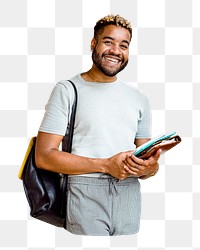 Png happy college student image on transparent background