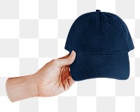 PNG blue cap, collage element, transparent background