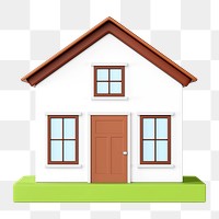 PNG 3D home model, element illustration, transparent background