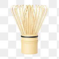 PNG 3D tea whisk, element illustration, transparent background