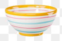 PNG 3D colorful bowl, element illustration, transparent background