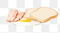 PNG 3D American breakfast, element illustration, transparent background