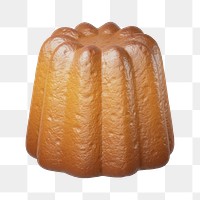 PNG 3D French caneles, element illustration, transparent background