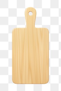 PNG 3D cutting board, element illustration, transparent background