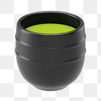 PNG 3D matcha tea bowl, element illustration, transparent background