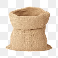 PNG 3D burlap sack, element illustration, transparent background