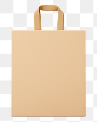 PNG 3D paper shopping bag, element illustration, transparent background