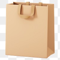 PNG 3D paper shopping bag, element illustration, transparent background