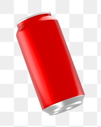 PNG 3D red soda can, element illustration, transparent background